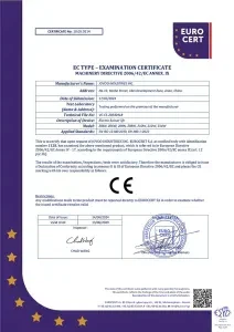 Boom Lift CE Certificate